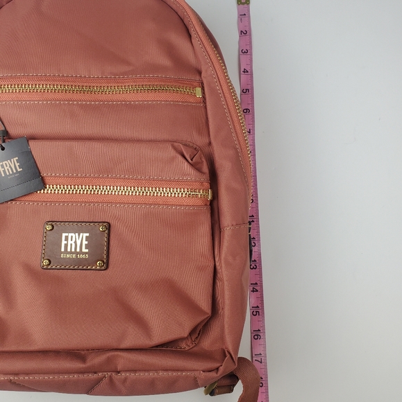 Frye Nylon Large Ivy Zip Backpack Dusty Rose - Picture 9 of 11